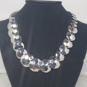 Banana Republic hammered silver disc necklace